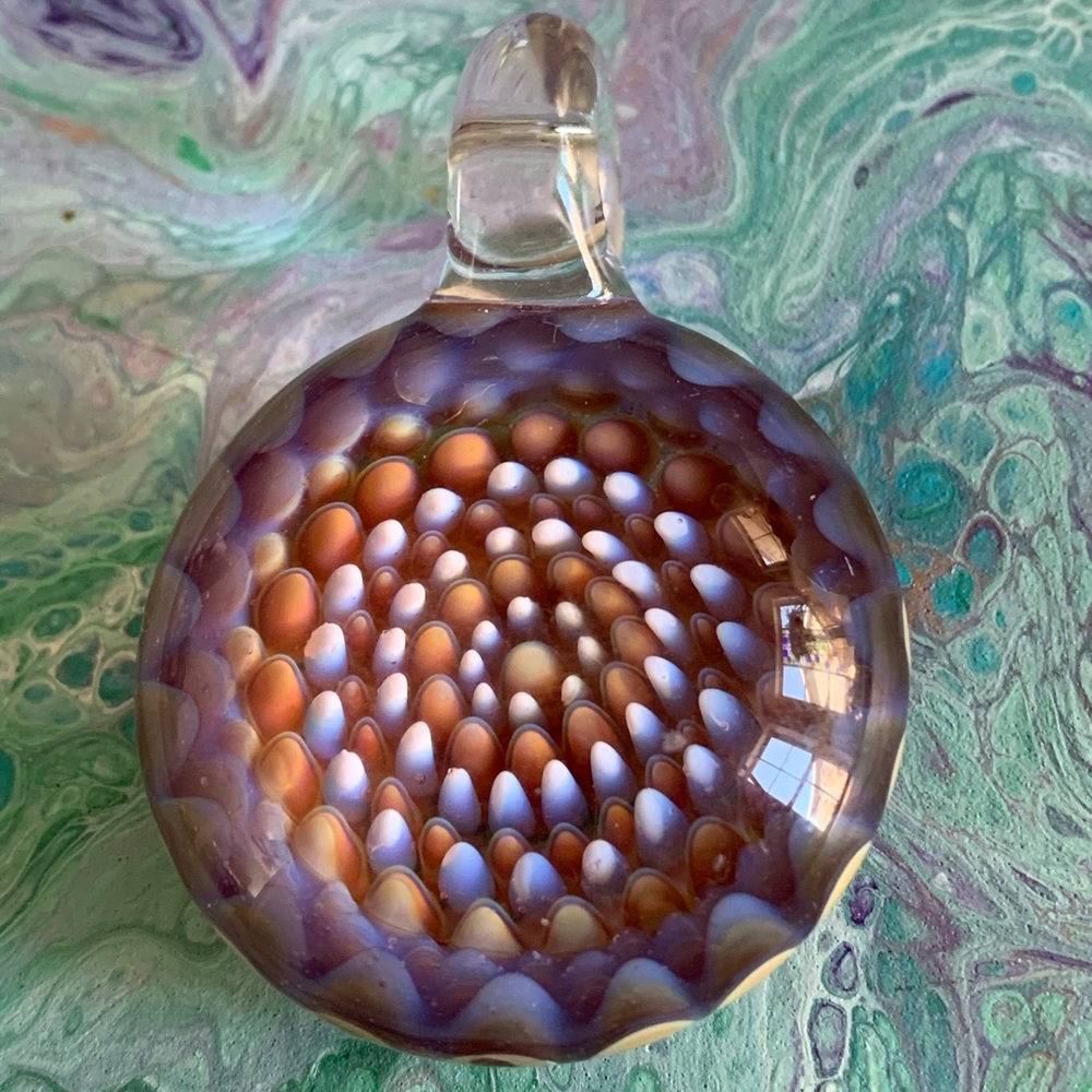 Hand blown glass pendant.  Deeply discounted!